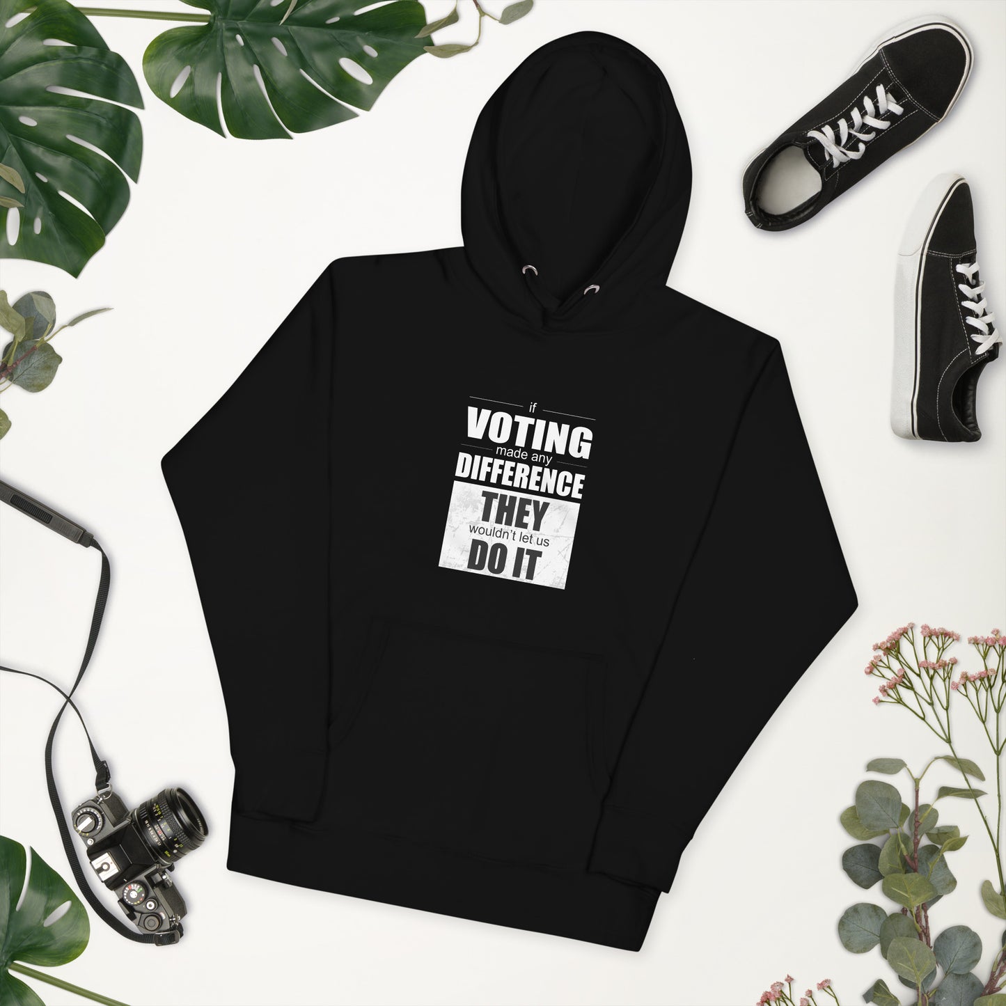 "If Voting Made Any Difference" - Men's Hoodie for the Politically Fed-Up