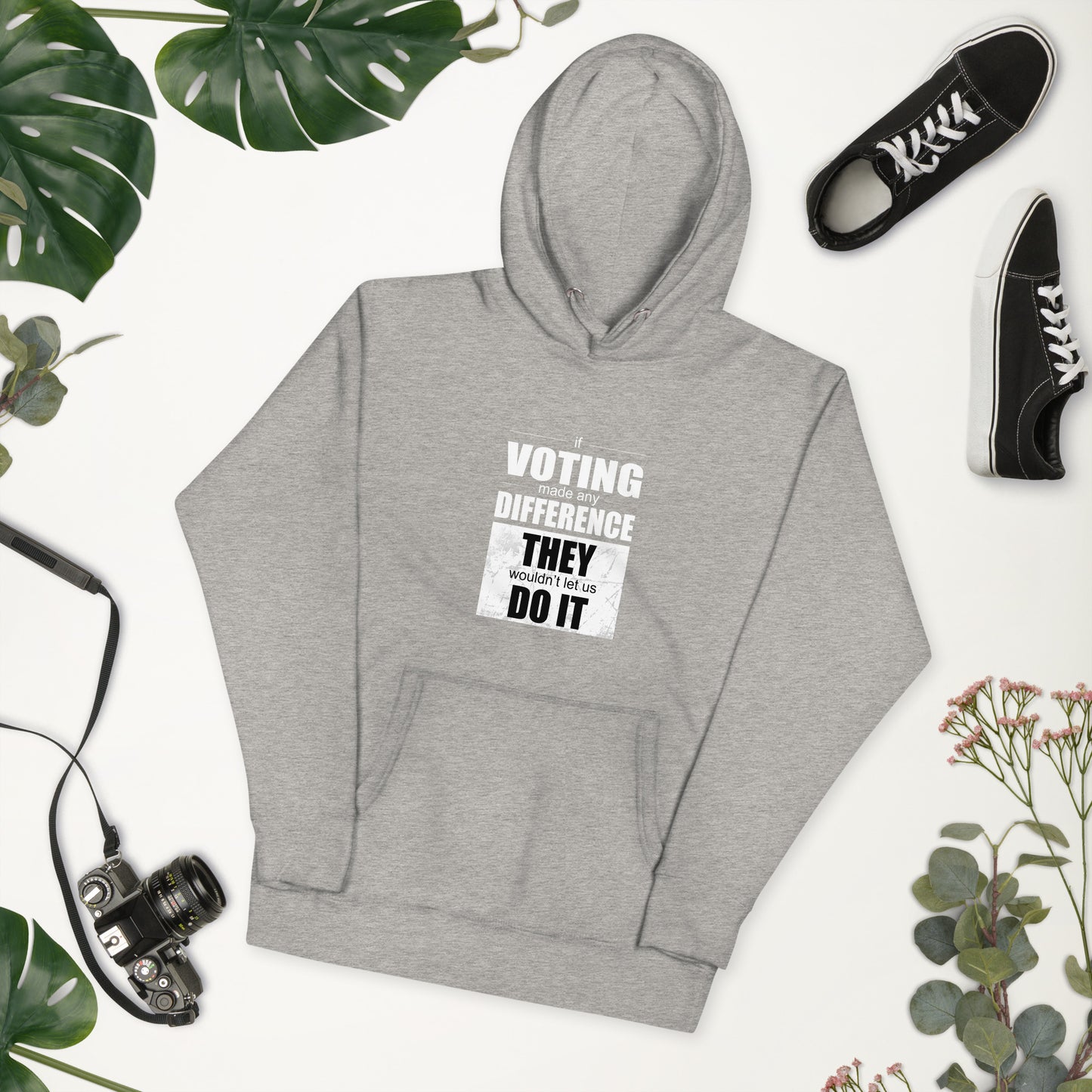 "If Voting Made Any Difference" - Men's Hoodie for the Politically Fed-Up