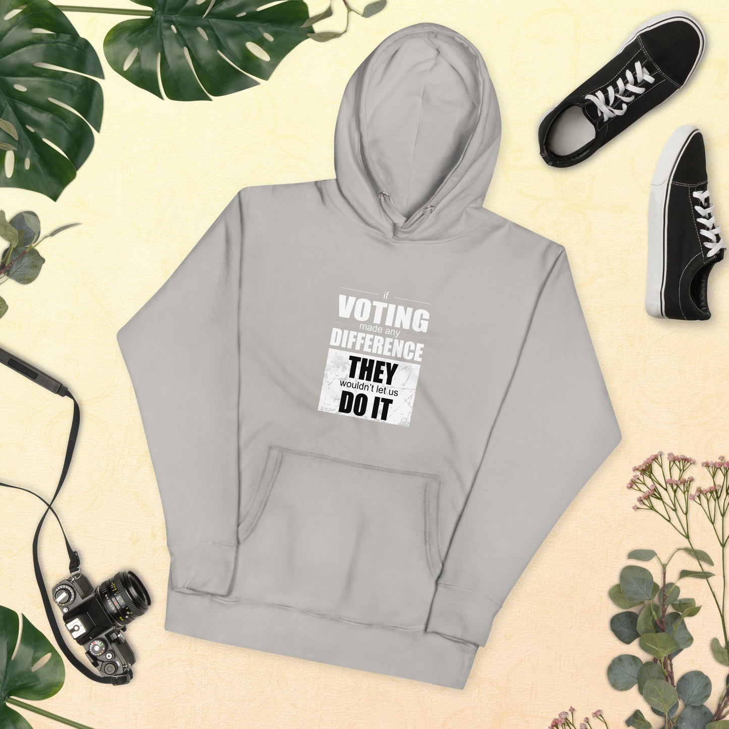 "If Voting Made Any Difference" - Men's Hoodie for the Politically Fed-Up