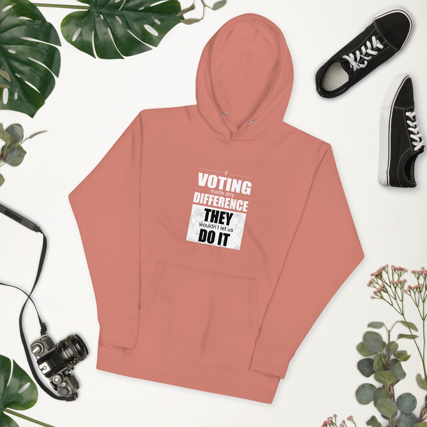 "If Voting Made Any Difference" - Men's Hoodie for the Politically Fed-Up