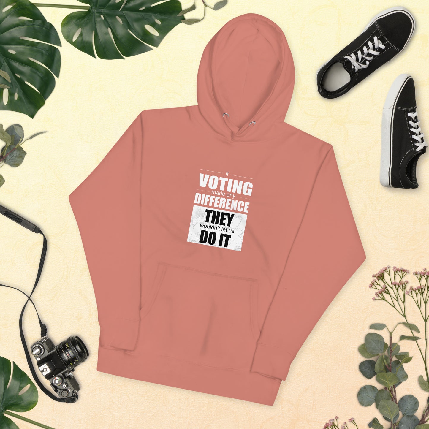 "If Voting Made Any Difference" - Men's Hoodie for the Politically Fed-Up