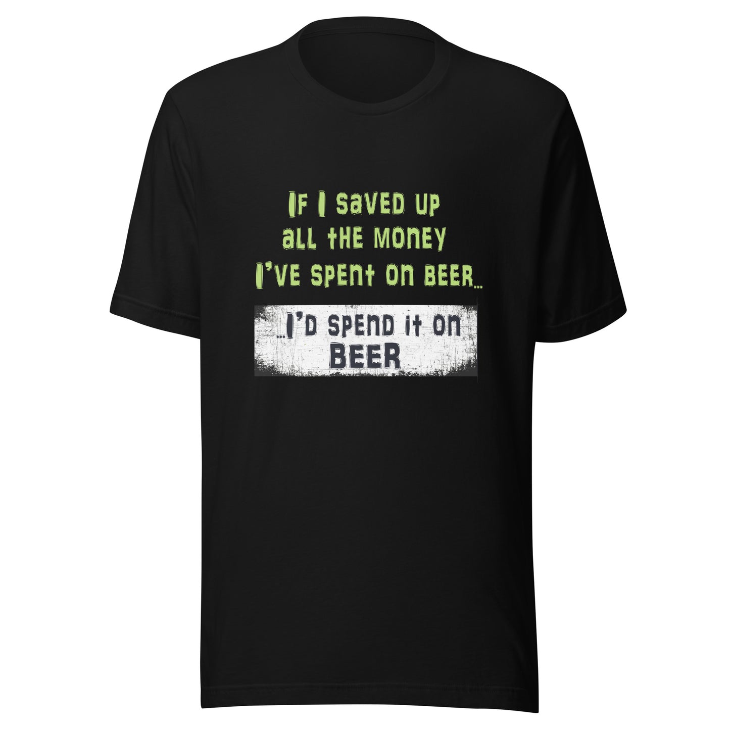 Men’s Funny Beer T-Shirt – “If I Saved Up All the Money I’ve Spent on Beer…”