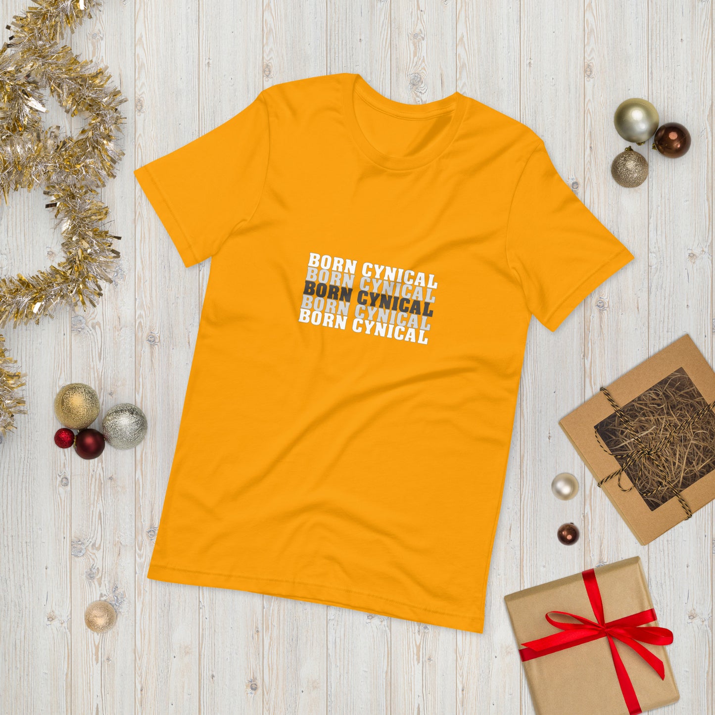 Born Cynical Men’s T-Shirt – Minimalist Tee for Cynics and Realists