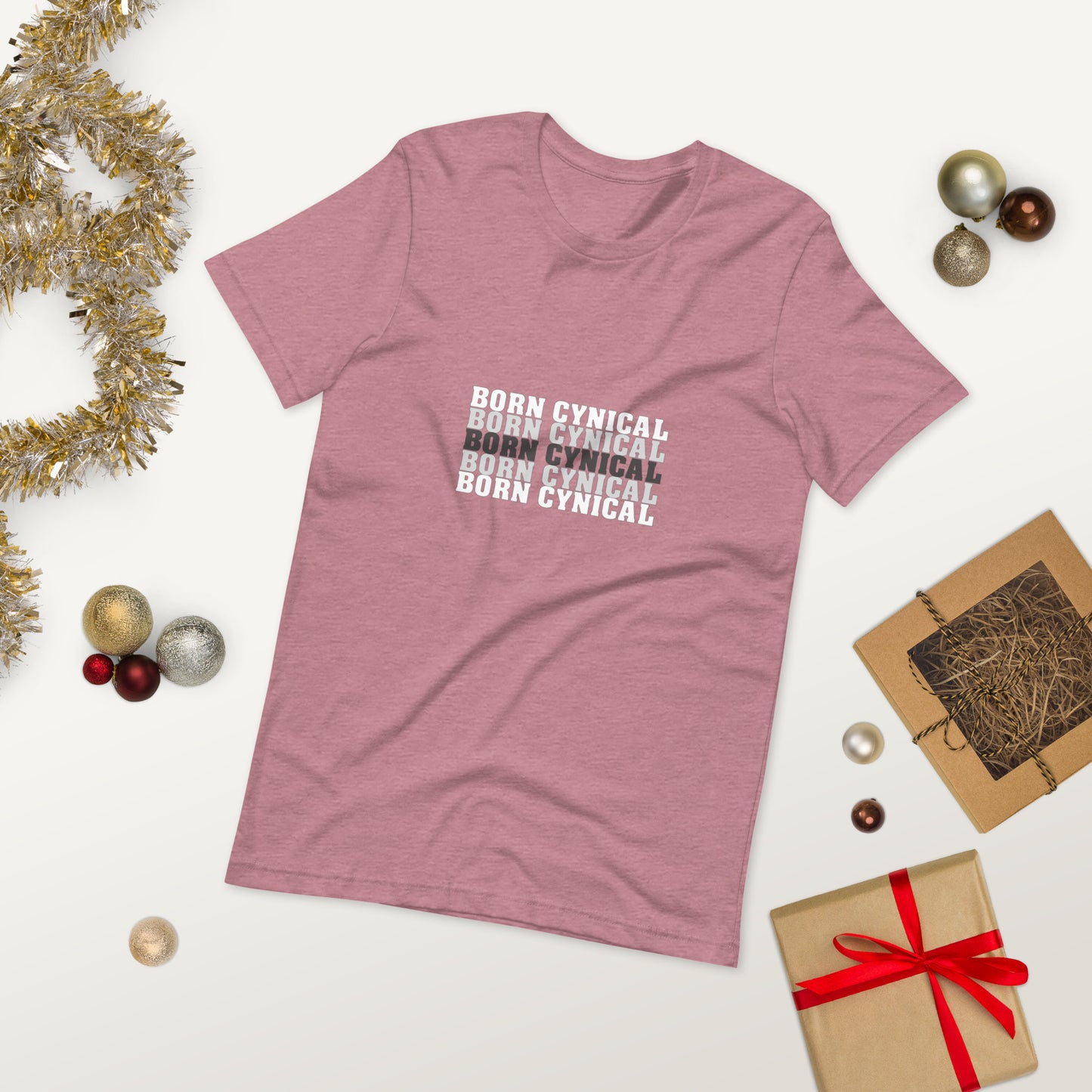 Born Cynical Men’s T-Shirt – Minimalist Tee for Cynics and Realists