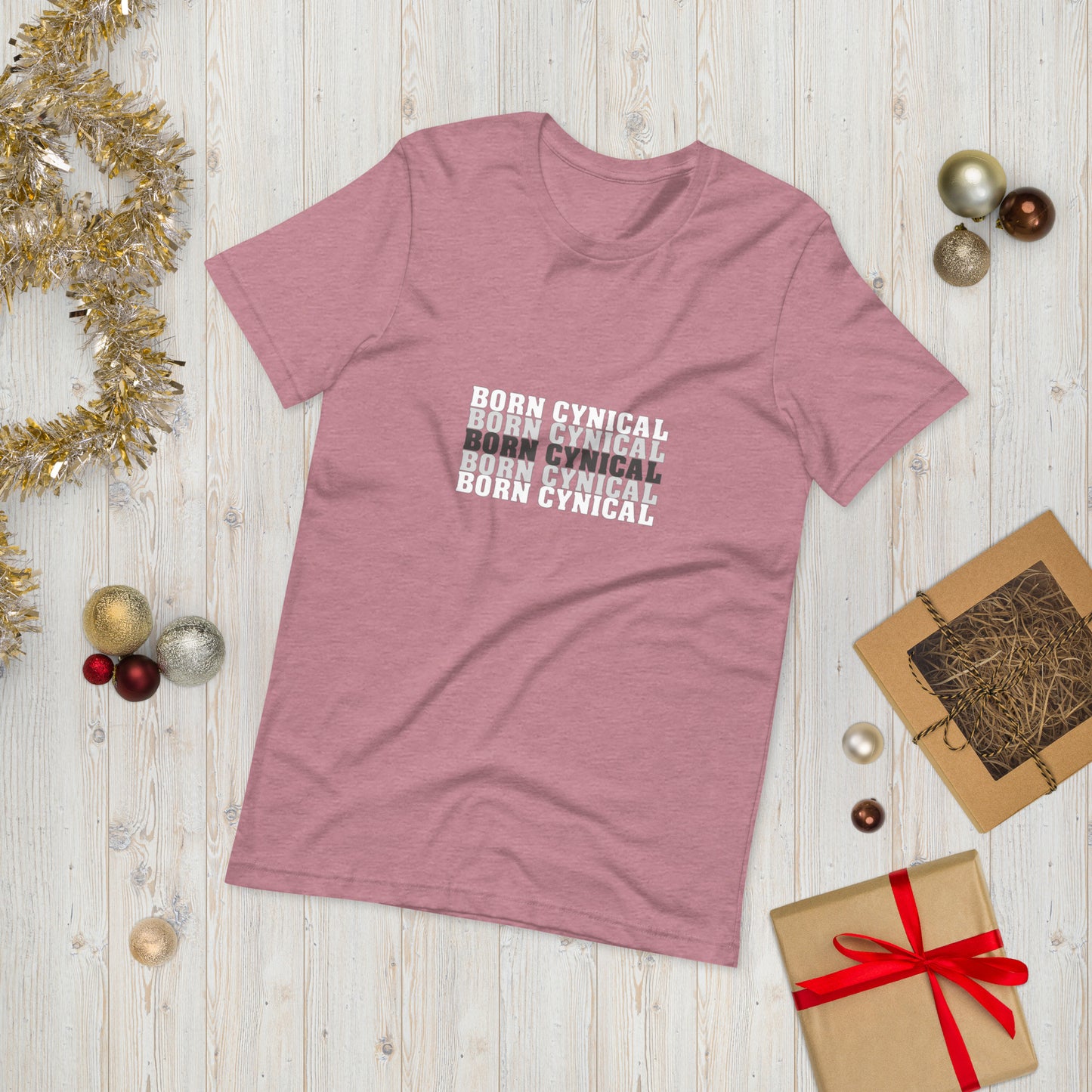 Born Cynical Men’s T-Shirt – Minimalist Tee for Cynics and Realists