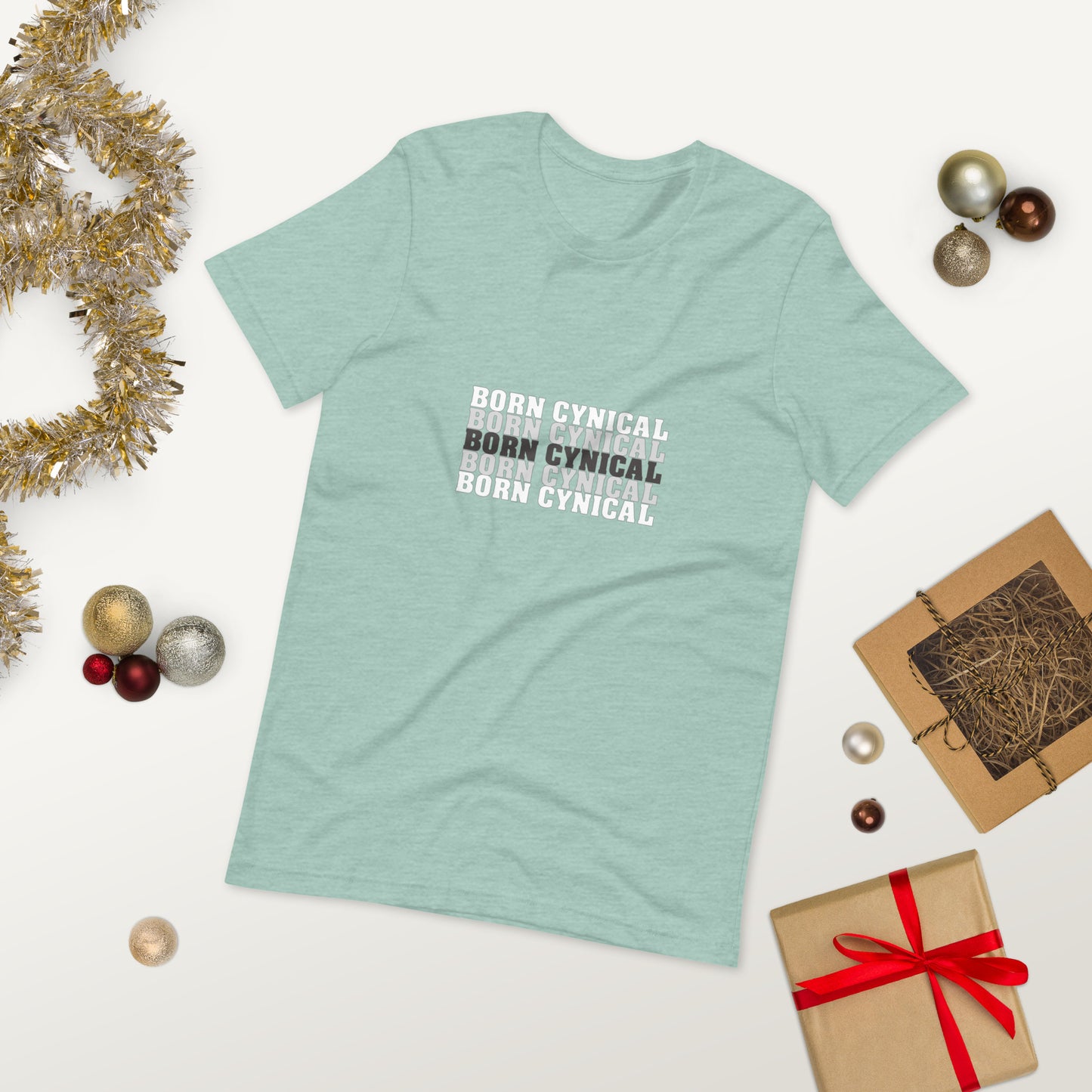 Born Cynical Men’s T-Shirt – Minimalist Tee for Cynics and Realists
