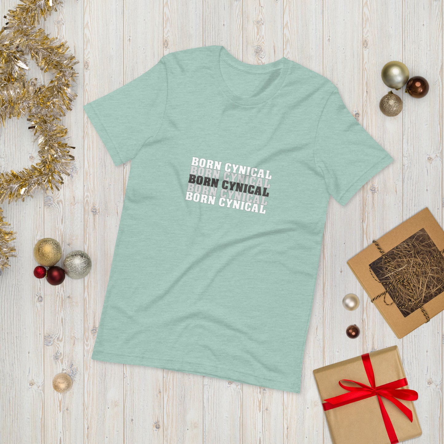 Born Cynical Men’s T-Shirt – Minimalist Tee for Cynics and Realists