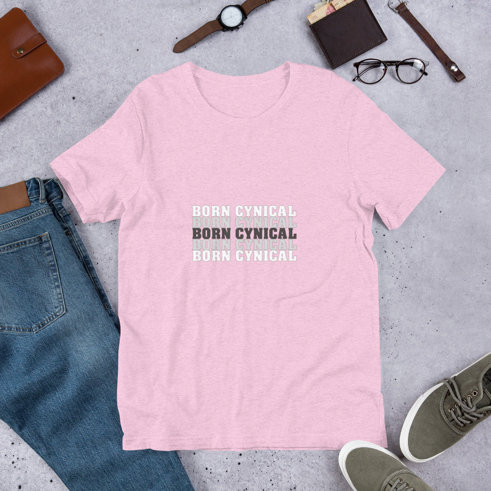 Women’s T-Shirt – Born Cynical – Soft, Comfortable T-Shirt for Realists & Skeptics