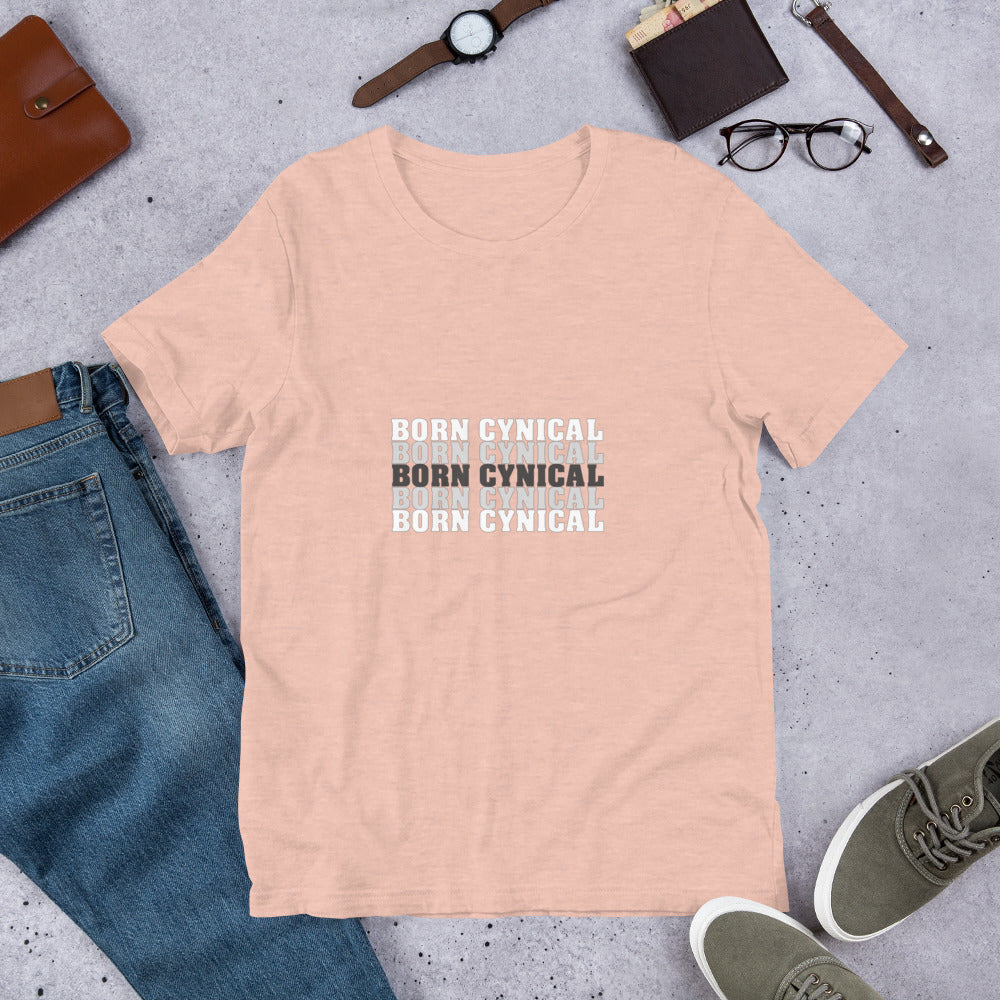 Women’s T-Shirt – Born Cynical – Soft, Comfortable T-Shirt for Realists & Skeptics