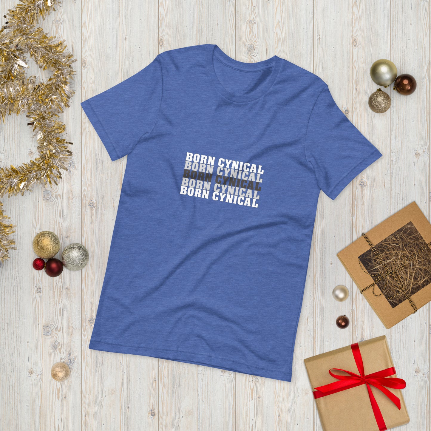 Born Cynical Men’s T-Shirt – Minimalist Tee for Cynics and Realists
