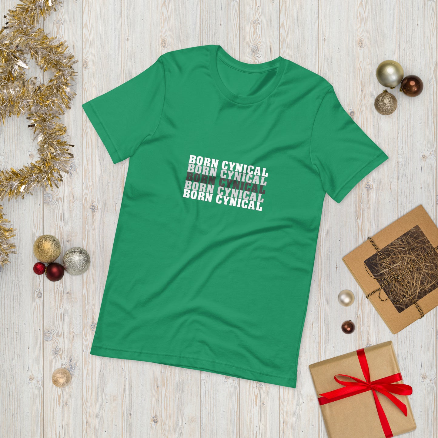Born Cynical Men’s T-Shirt – Minimalist Tee for Cynics and Realists