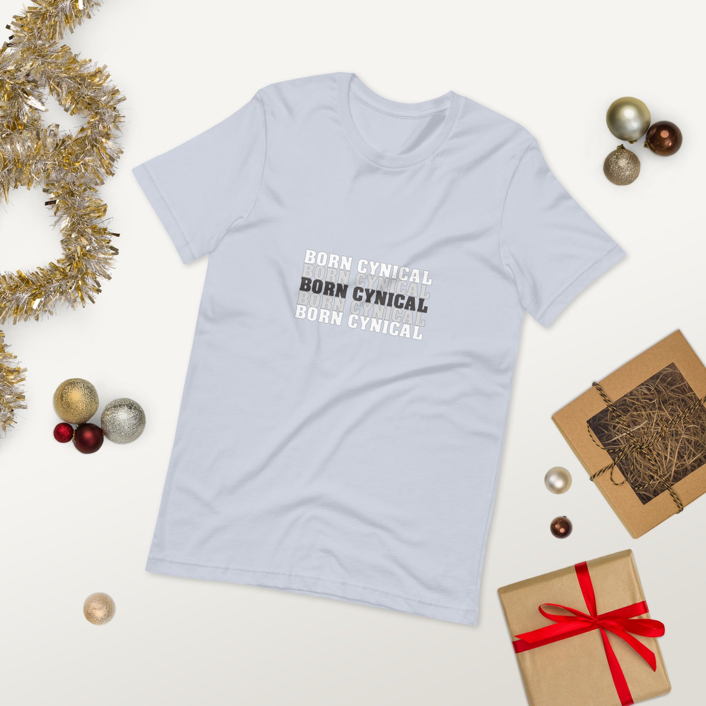 Born Cynical Men’s T-Shirt – Minimalist Tee for Cynics and Realists