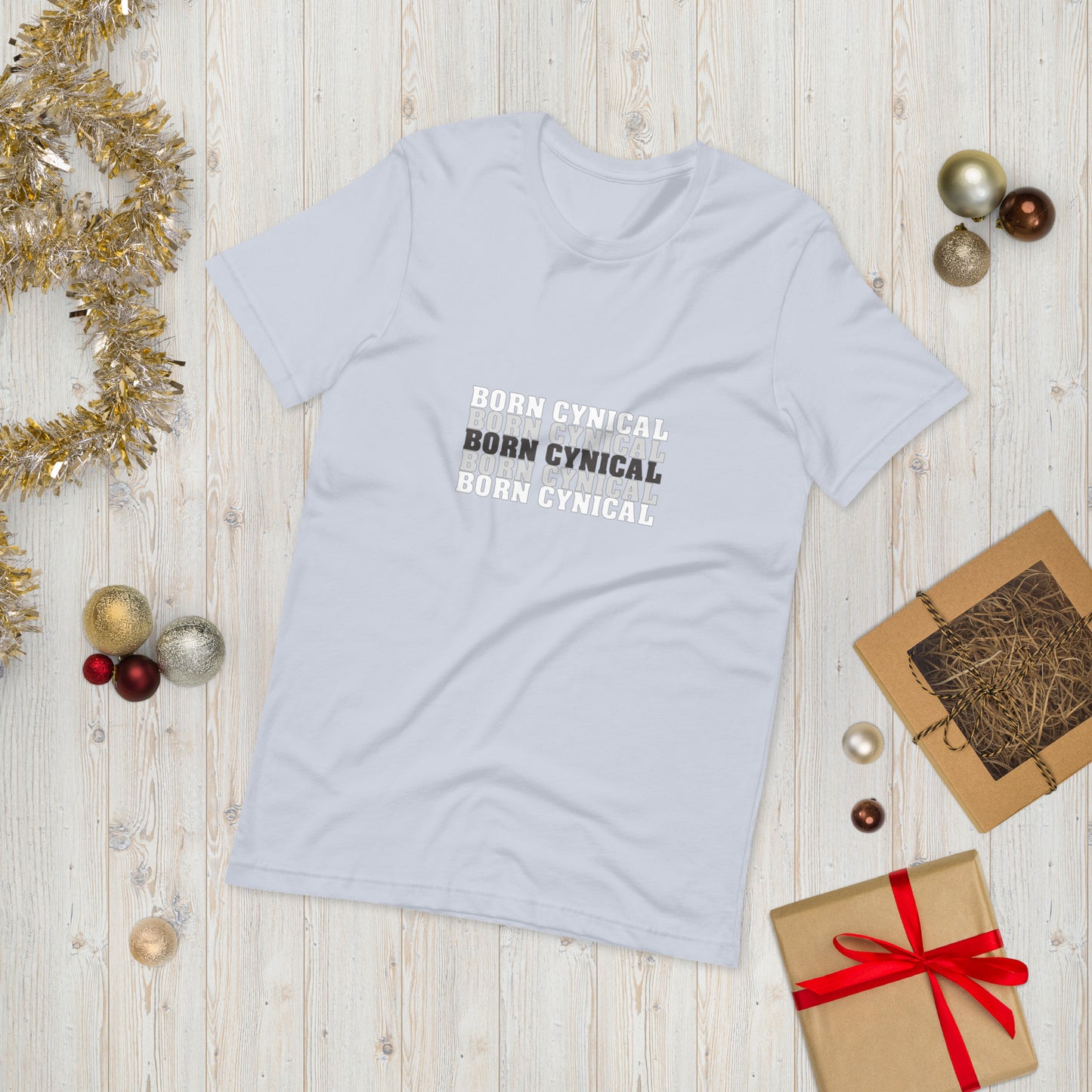 Born Cynical Men’s T-Shirt – Minimalist Tee for Cynics and Realists