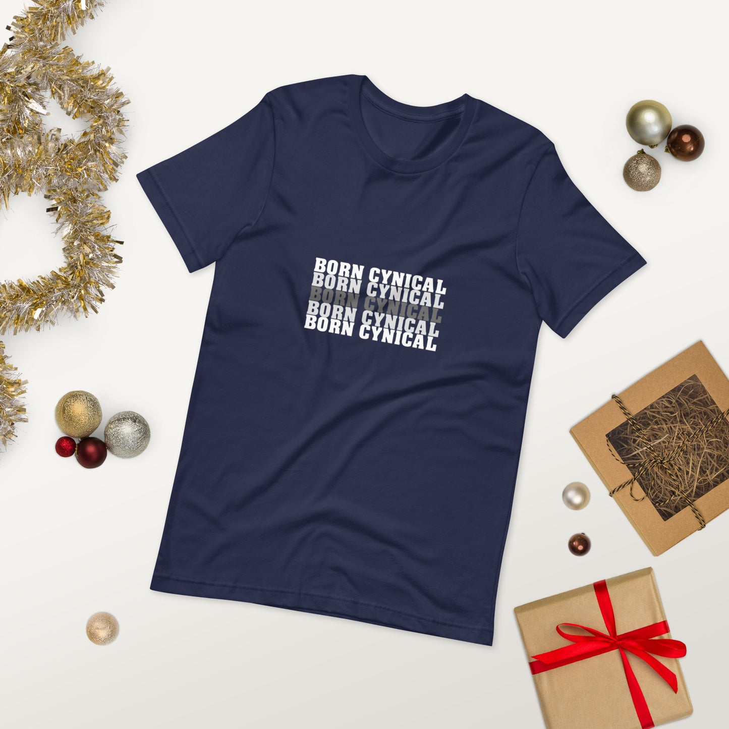 Born Cynical Men’s T-Shirt – Minimalist Tee for Cynics and Realists