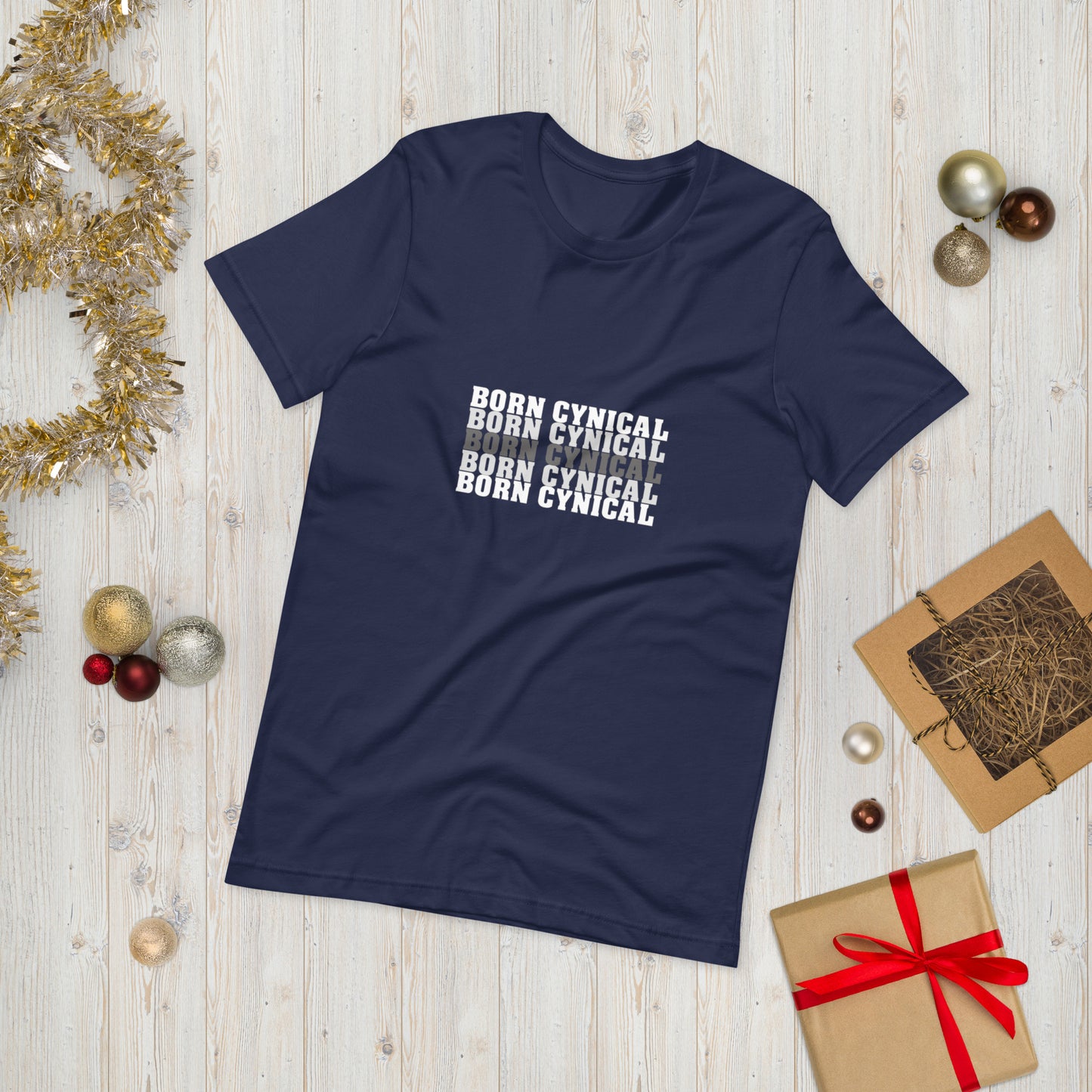 Born Cynical Men’s T-Shirt – Minimalist Tee for Cynics and Realists