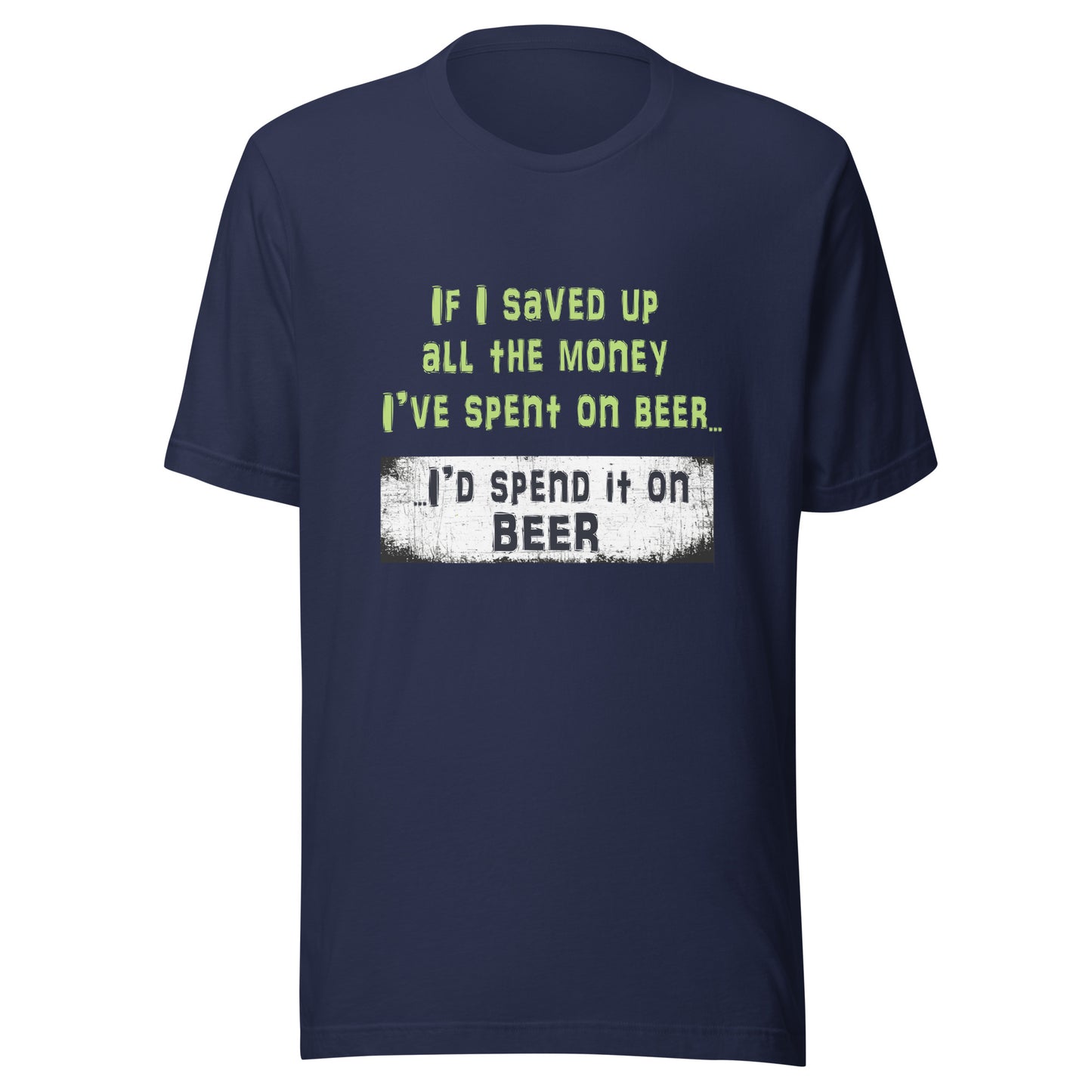 Men’s Funny Beer T-Shirt – “If I Saved Up All the Money I’ve Spent on Beer…”