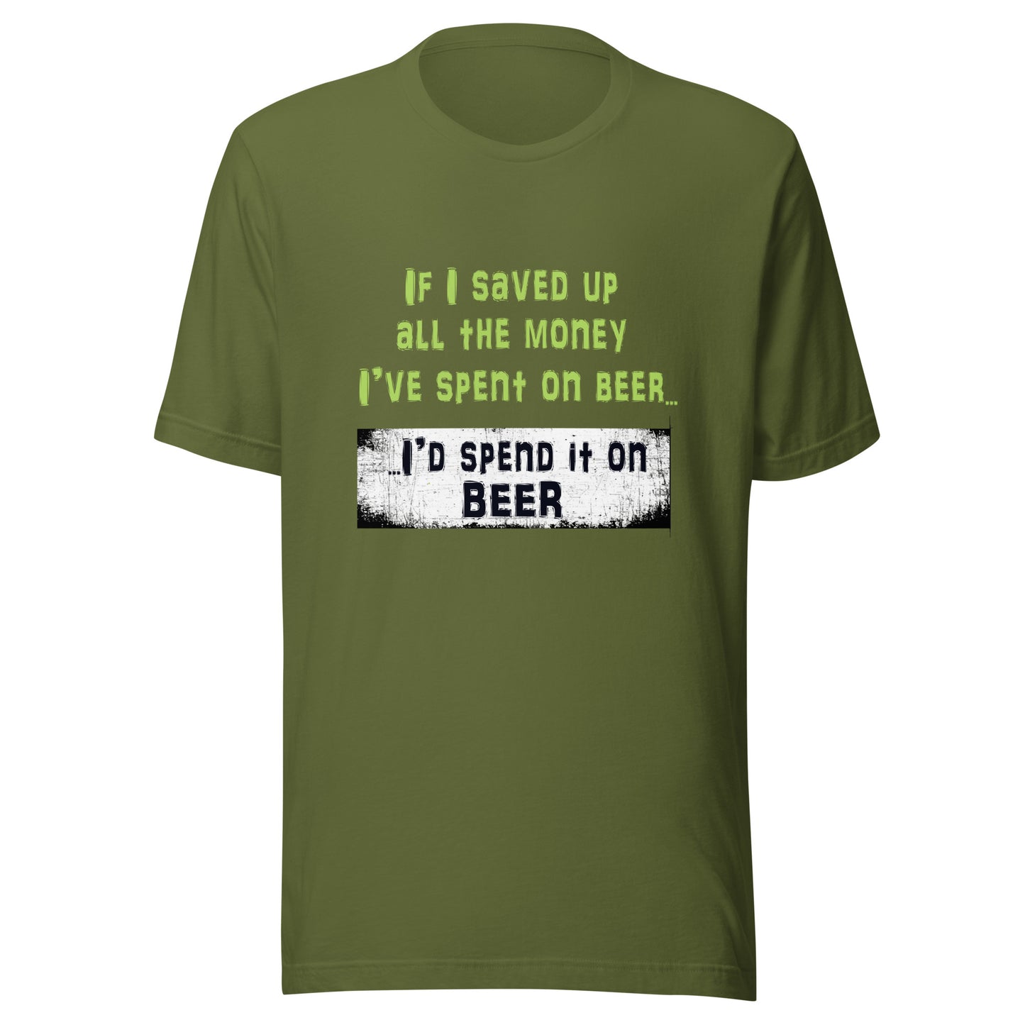 Men’s Funny Beer T-Shirt – “If I Saved Up All the Money I’ve Spent on Beer…”