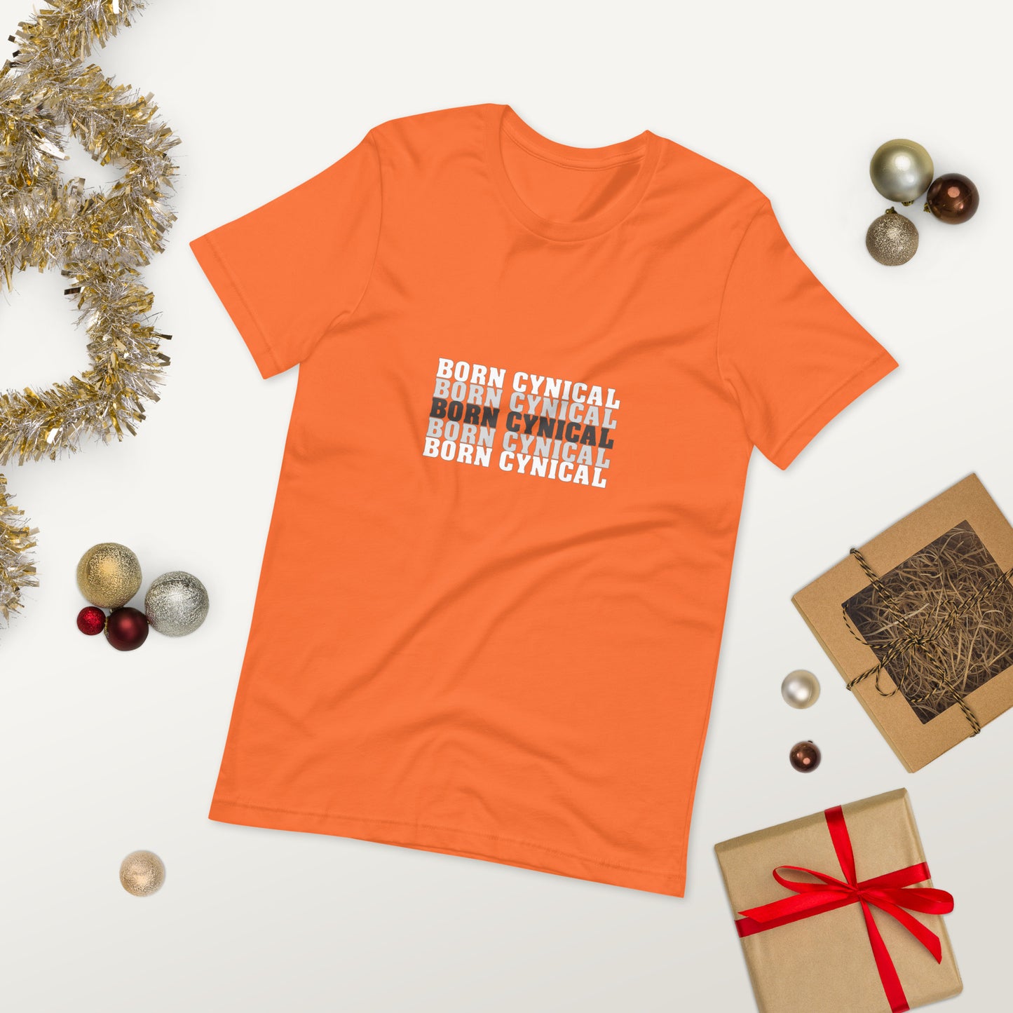 Born Cynical Men’s T-Shirt – Minimalist Tee for Cynics and Realists