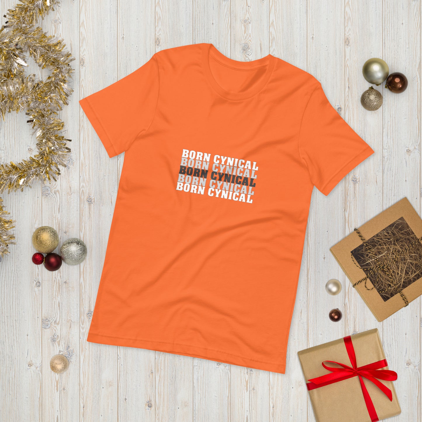 Born Cynical Men’s T-Shirt – Minimalist Tee for Cynics and Realists