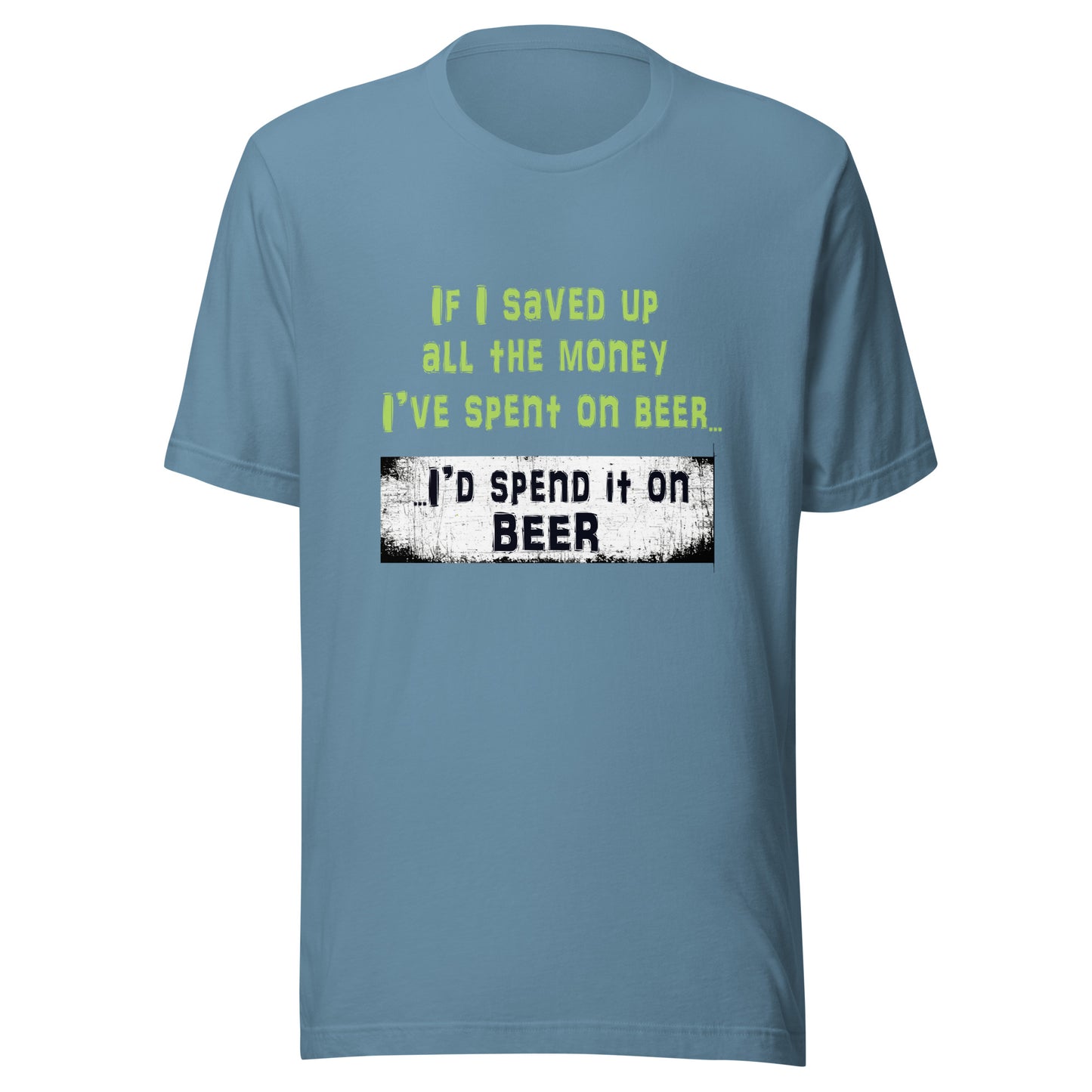 Men’s Funny Beer T-Shirt – “If I Saved Up All the Money I’ve Spent on Beer…”