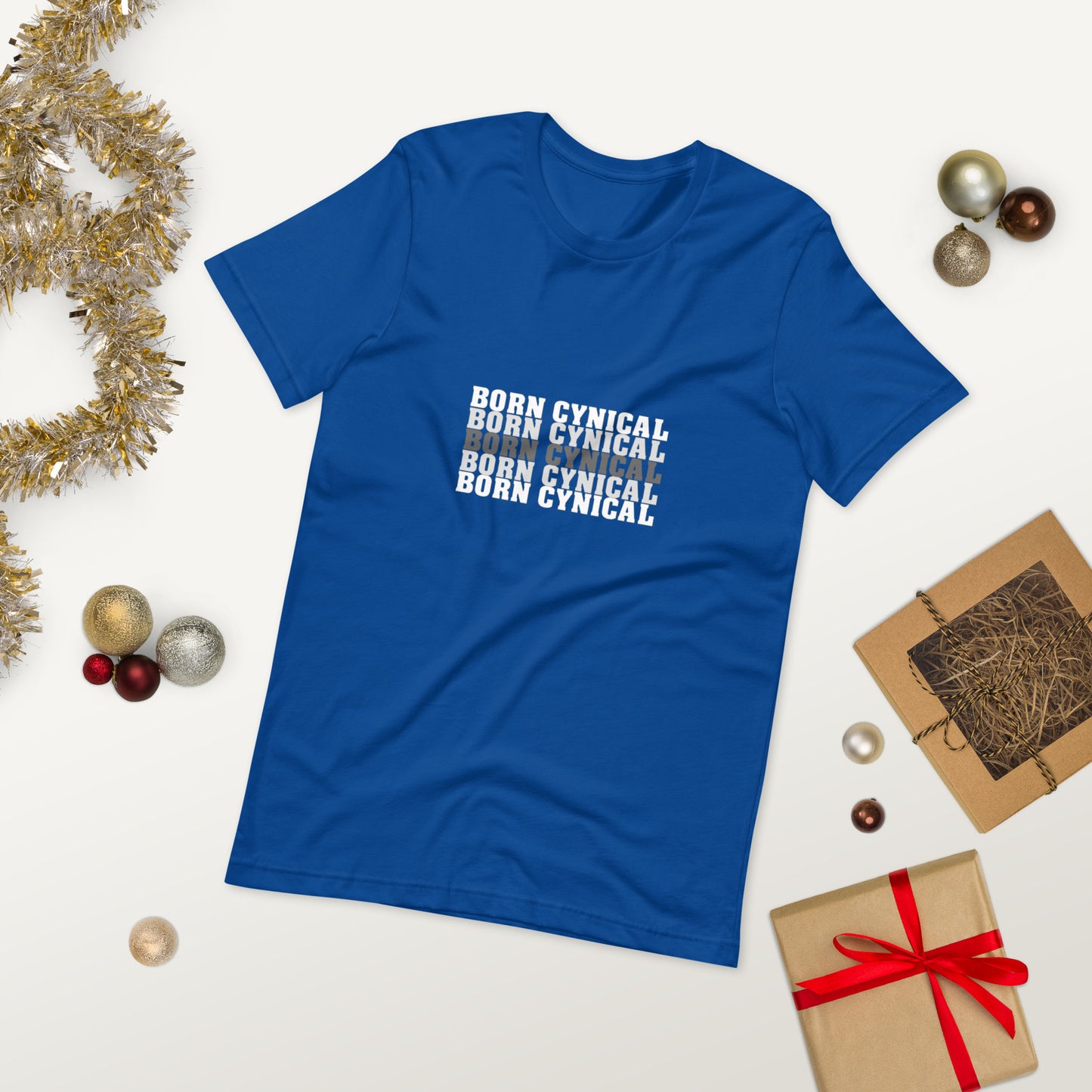 Born Cynical Men’s T-Shirt – Minimalist Tee for Cynics and Realists
