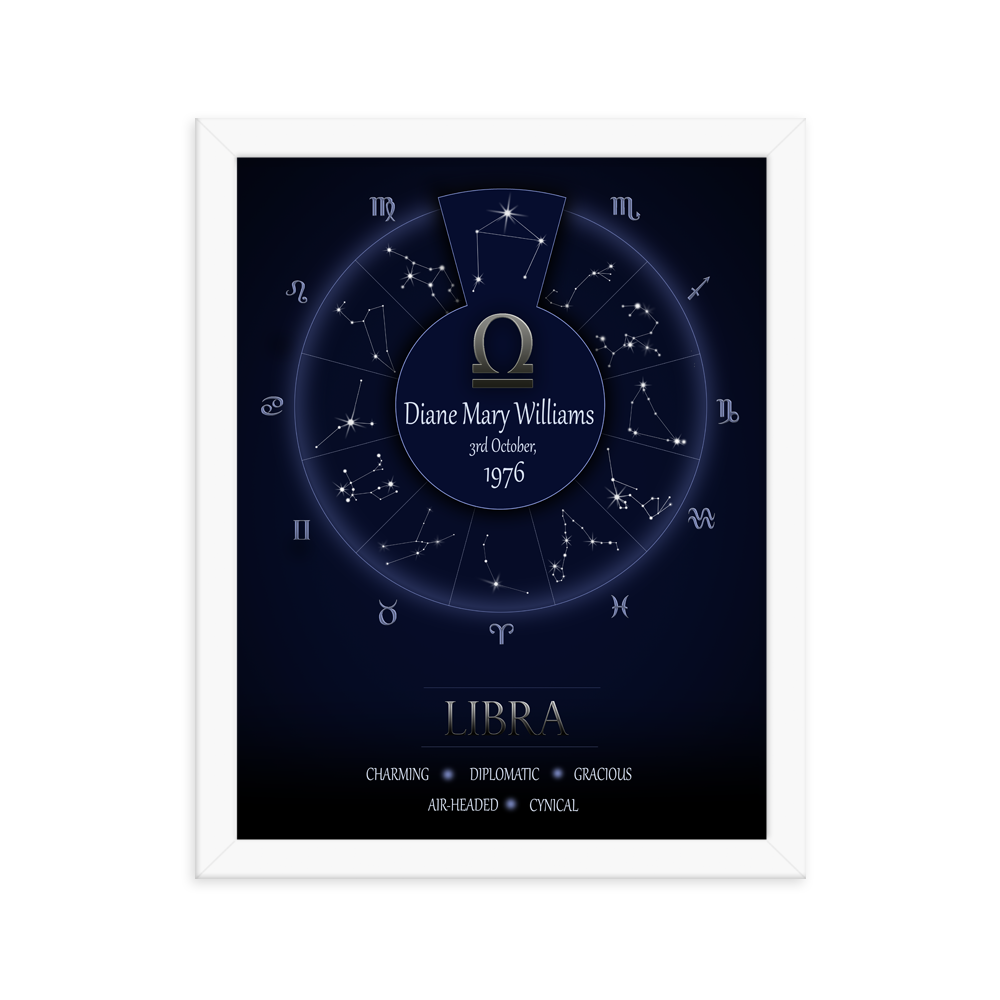 Cynical Zodiac - Libra - Framed Poster