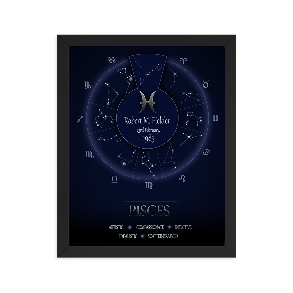 Cynical Zodiac - Pisces - Framed Poster