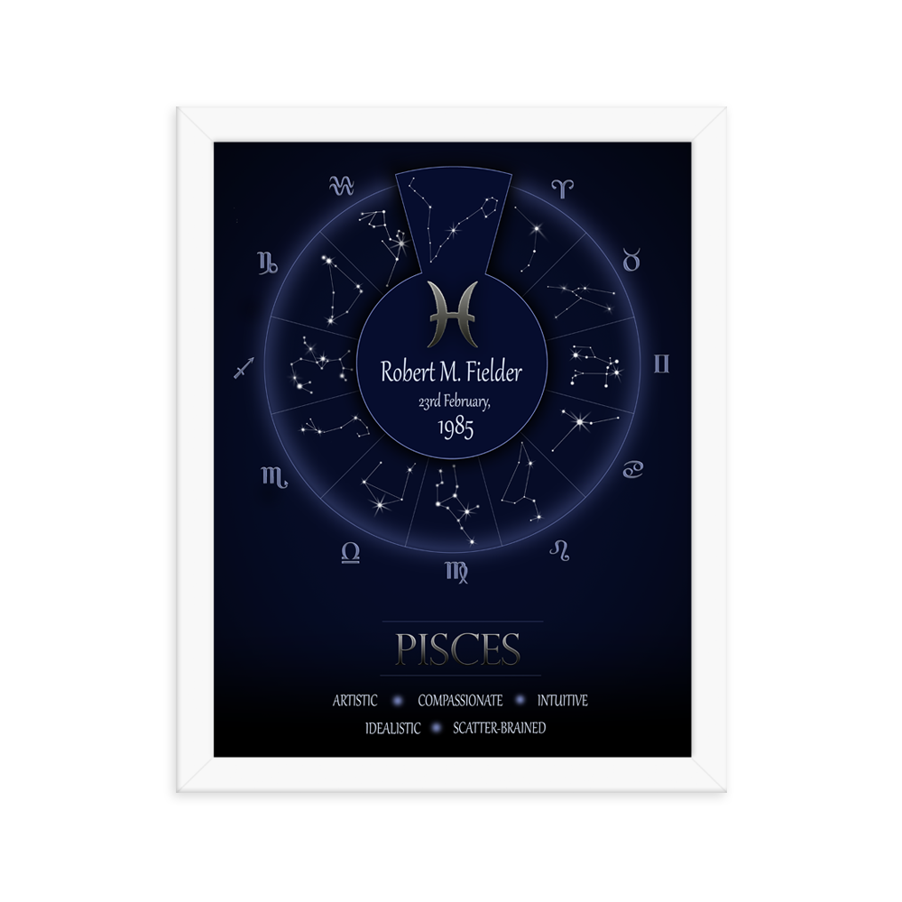 Cynical Zodiac - Pisces - Framed Poster