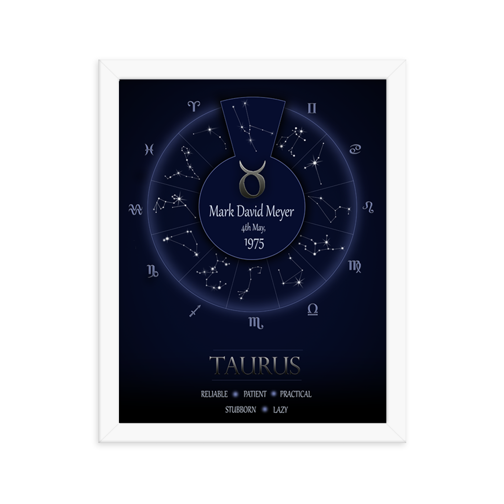 Cynical Zodiac - Taurus - Framed Poster