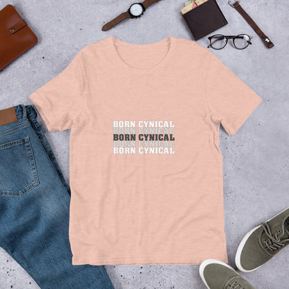 Women’s T-Shirt – Born Cynical – Soft, Comfortable T-Shirt for Realists & Skeptics